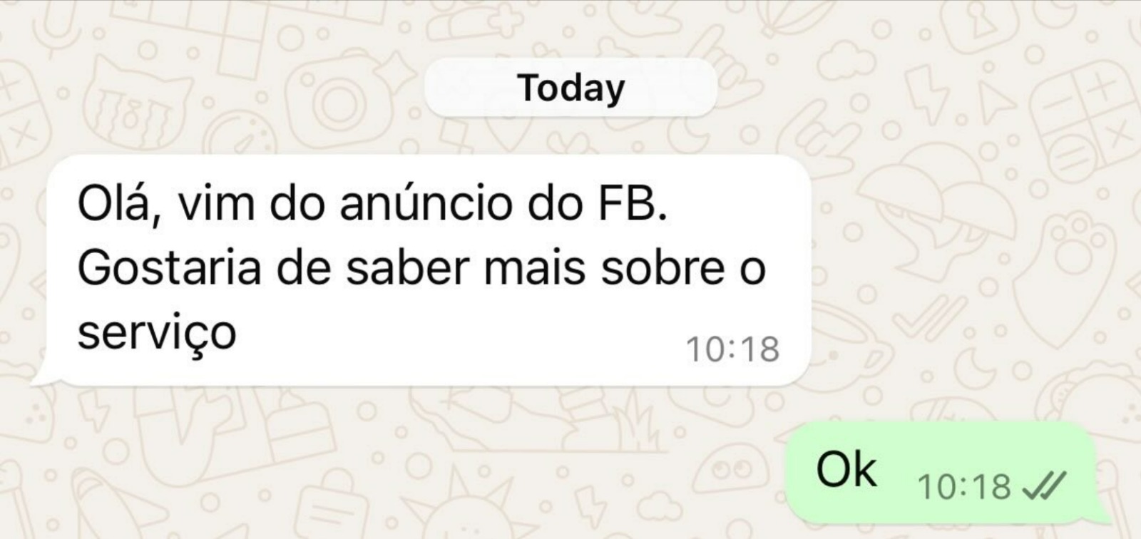 Imagem ilustrando o conteúdo sobre fidelização de clientes mostrando uma conversa no whatsapp.