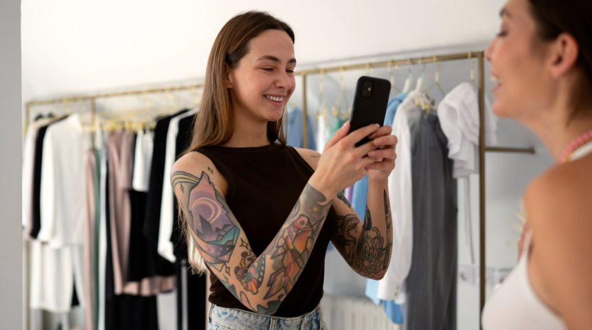 Imagem ilustrando o conteúdo sobre TikTok Shop mostrando duas lojistas que aderiram à plataforma para aumentar suas vendas.