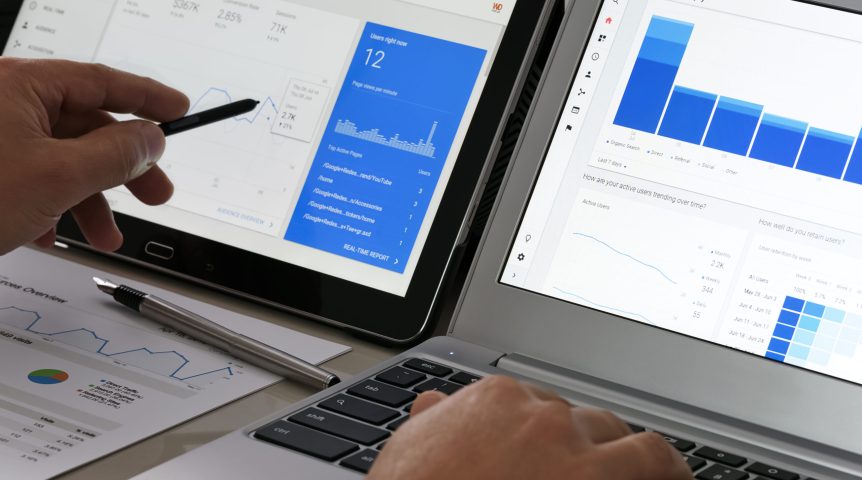Mídia paga Imagem mostrando gráficos de resultados da mídia paga em uma estratégia de conteúdo.