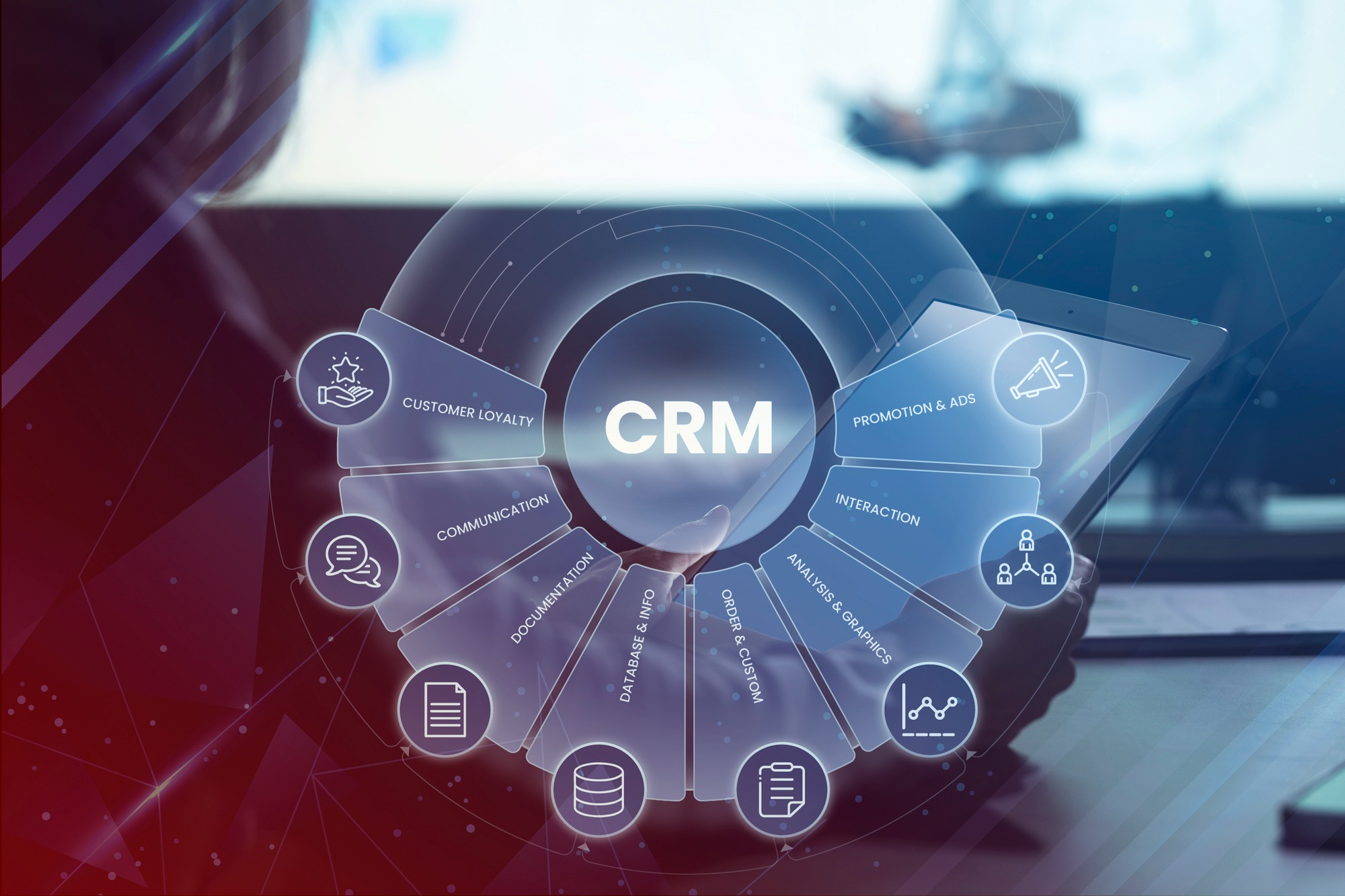 Imagem mostrando diferentes tipos de sistemas de CRM que podem ser utilizados pelas empresas.